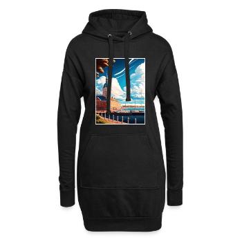 Jonköping Suède Vintage voyage affiche Souvenir - Sweat-shirt à capuche long Femme - noir - Devant