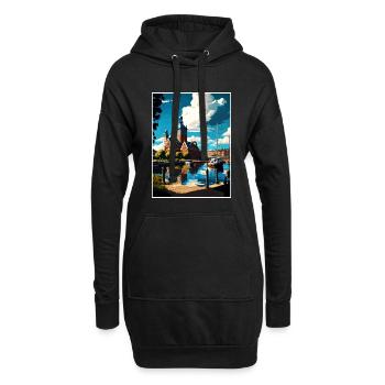 Helsingborg Schweden Vintage Reiseposter Souvenir - Hoodie-Kleid - Schwarz - Vorne