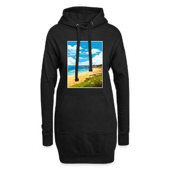 Porthgwidden Beach Cornwall Vintage Reiseposter - Hoodie-Kleid - Schwarz - Vorne