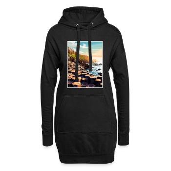 Giant S Causeway Nordirland Reiseposter - Hoodie-Kleid - Schwarz - Vorne
