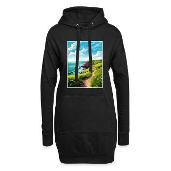 St Davids Head Pembrokeshire Vintage-Reiseposter - Hoodie-Kleid - Schwarz - Vorne