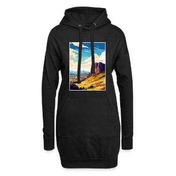 Salisbury Crags Edinburgh Scotland Travel Poster - Hoodie Dress - black - Front