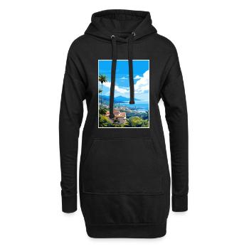 Îles Canaries Espagne Vintage voyage affiche WPA Art - Sweat-shirt à capuche long Femme - noir - Devant