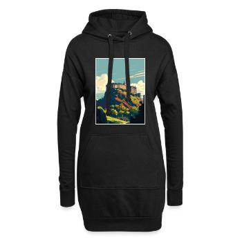 Edinburghscape Europäisches Schottland Reiseposter - Hoodie-Kleid - Schwarz - Vorne