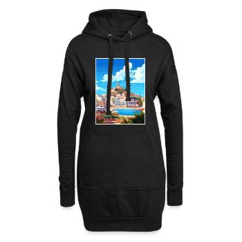 Ibiza Spanien Vintage Reiseposter WPA Souvenir - Hoodie-Kleid - Schwarz - Vorne