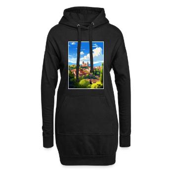 Grenade Espagne Vintage voyage affiche WPA Souvenir - Sweat-shirt à capuche long Femme - noir - Devant