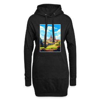 Santiago De Compostela Spanien Vintage Reiseposter - Hoodie-Kleid - Schwarz - Vorne