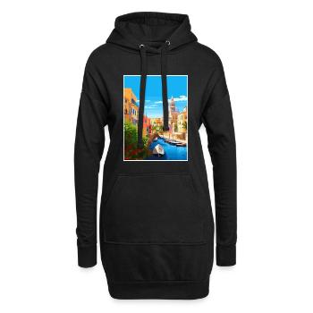 Cagliari Italie Vintage voyage affiche WPA Souvenir - Sweat-shirt à capuche long Femme - noir - Devant