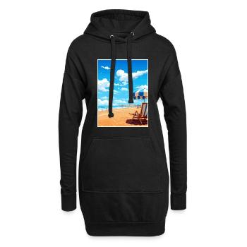 Costa De La Luz Espagne Vintage Voyage Poster WPA - Sweat-shirt à capuche long Femme - noir - Devant