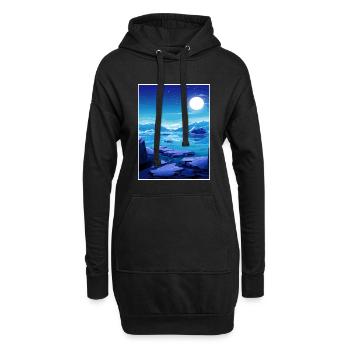 Island Vintage Reiseposter WPA Souvenir - Hoodie-Kleid - Schwarz - Vorne