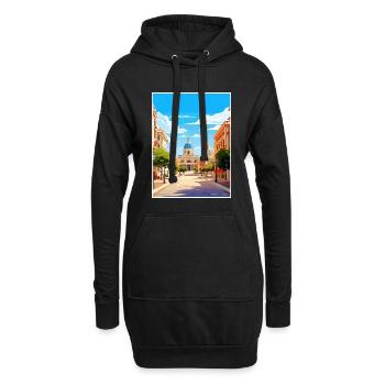 Valencia Spanien Vintage Reiseposter WPA Souvenir - Hoodie-Kleid - Schwarz - Vorne