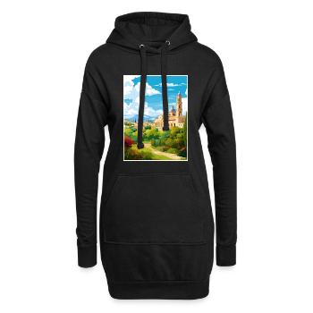 Cordoue Espagne Vintage voyage affiche WPA Souvenir - Sweat-shirt à capuche long Femme - noir - Devant