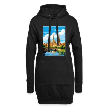Saragossa Spanien Vintage Reiseposter WPA Souvenir - Hoodie-Kleid - Schwarz - Vorne