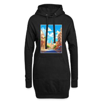 Valence Espagne Vintage voyage affiche WPA Souvenir - Sweat-shirt à capuche long Femme - noir - Devant