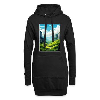Vikos Schlucht Griechenland Deko Vintage Reiseposter WPA - Hoodie-Kleid - Schwarz - Vorne