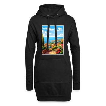 Cote D Azur Frankreich Vintage Reiseposter Souvenir - Hoodie-Kleid - Schwarz - Vorne