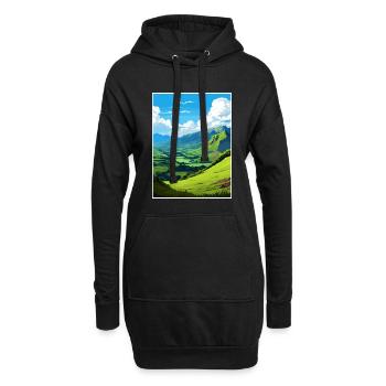 Madeira Portugal Vintage Reiseposter Souvenir - Hoodie-Kleid - Schwarz - Vorne