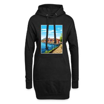 Porto Portugal Vintage Reiseposter WPA Souvenir - Hoodie-Kleid - Schwarz - Vorne