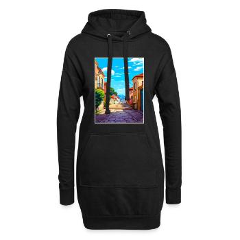 Vianna Do Castelo Portugal Vintage Reiseposter - Hoodie-Kleid - Schwarz - Vorne