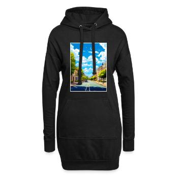 Kassel Dekoration Deutschland Vintage Reiseposter - Hoodie-Kleid - Schwarz - Vorne