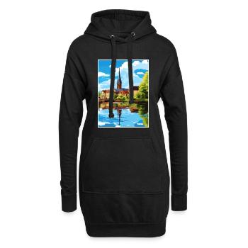 Lunen Dekoration Deutschland Vintage Reiseposter WPA - Hoodie-Kleid - Schwarz - Vorne