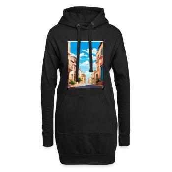 Palma Nova Espagne Vintage voyage affiche Souvenir - Sweat-shirt à capuche long Femme - noir - Devant