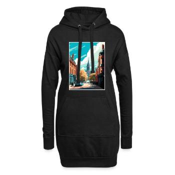 Leeds England Yorkshire Vintage Reiseposter WPA - Hoodie-Kleid - Schwarz - Vorne