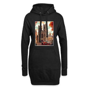 Westminster Abbey London Vintage Reiseposter WPA - Hoodie-Kleid - Schwarz - Vorne