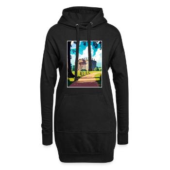 Attingham Park Dekoration Vintage Reiseposter - Hoodie-Kleid - Schwarz - Vorne