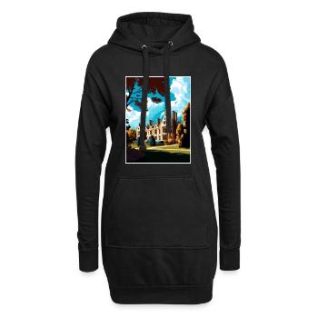 Anglesey Abbey Dekoration Vintage Reiseposter - Hoodie-Kleid - Schwarz - Vorne