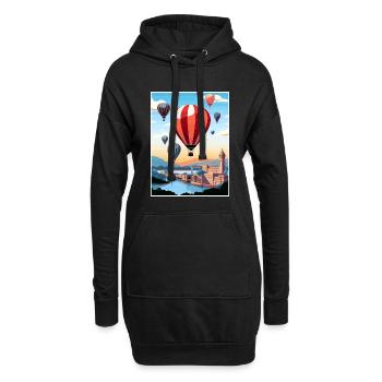 Bristol Angleterre pont Vintage voyage affiche WPA - Sweat-shirt à capuche long Femme - noir - Devant