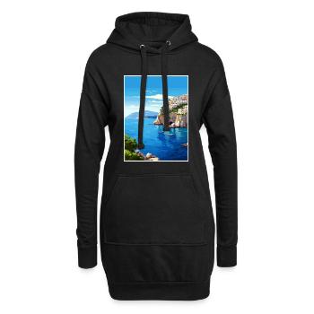 Capri Italien Dekoration Vintage Reiseposter WPA - Hoodie-Kleid - Schwarz - Vorne