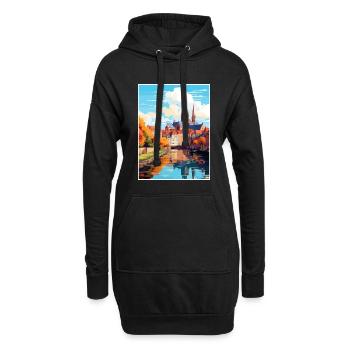 Amiens Frankreich Vintage Reiseposter WPA Souvenir - Hoodie-Kleid - Schwarz - Vorne