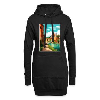 Vérone Italie Décoration Vintage Voyage Affiche WPA - Sweat-shirt à capuche long Femme - noir - Devant