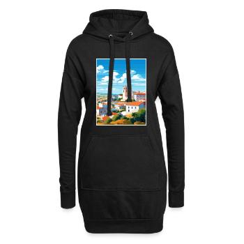 Alentejo Portugal Vintage Reiseposter Souvenir - Hoodie-Kleid - Schwarz - Vorne