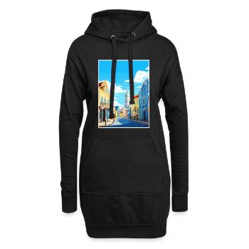Aveiro Portugal Vintage voyage affiche WPA Souvenir - Sweat-shirt à capuche long Femme - noir - Devant