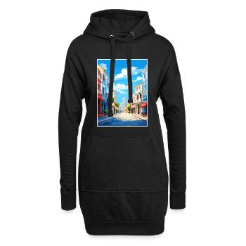 Aveiro Portugal Vintage voyage affiche WPA Souvenir - Sweat-shirt à capuche long Femme - noir - Devant