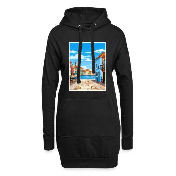 Aveiro Portugal Vintage voyage affiche WPA Souvenir - Sweat-shirt à capuche long Femme - noir - Devant