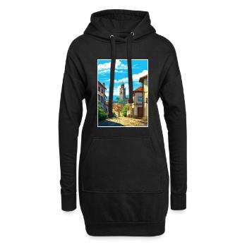 Guimaraes Portugal Vintage Reiseposter Souvenir - Hoodie-Kleid - Schwarz - Vorne