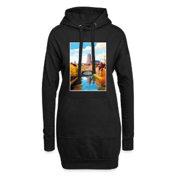 Amiens Frankreich Vintage Reiseposter WPA Souvenir - Hoodie-Kleid - Schwarz - Vorne