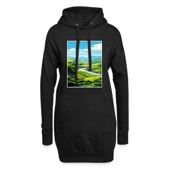 Vallée du Douro Portugal Vintage Travel Poster WPA - Sweat-shirt à capuche long Femme - noir - Devant