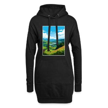 Vallée du Douro Portugal Vintage Travel Poster WPA - Sweat-shirt à capuche long Femme - noir - Devant