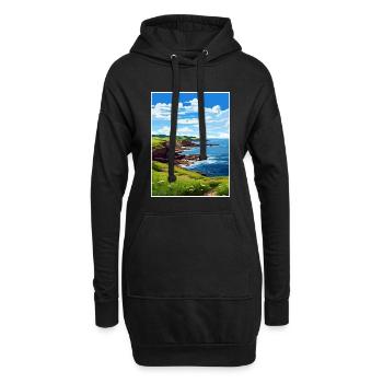 Prussia Cove Cornwall Vintage Reiseposter WPA - Hoodie-Kleid - Schwarz - Vorne