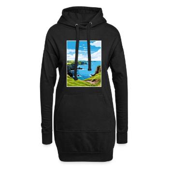 Mullion Cove Cornwall Vintage Reiseposter WPA - Hoodie-Kleid - Schwarz - Vorne
