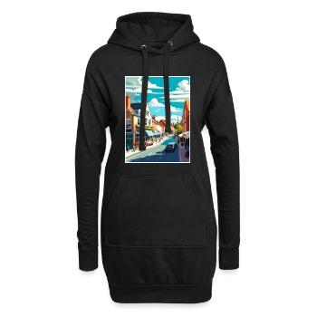 Sandwich Angleterre Kent Vintage voyage affiche WPA - Sweat-shirt à capuche long Femme - noir - Devant