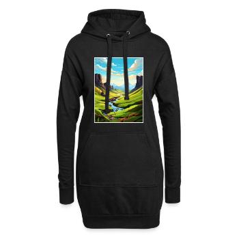 Île de Skye Ecosse Vintage voyage affiche WPA - Sweat-shirt à capuche long Femme - noir - Devant