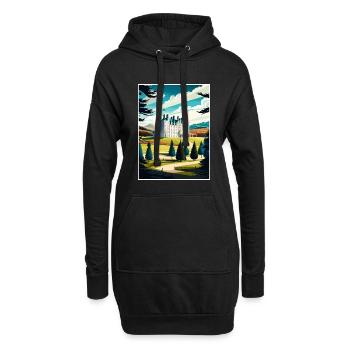 Blair Castle Ecosse Vintage Travel Poster WPA - Sweat-shirt à capuche long Femme - noir - Devant