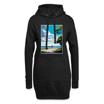 Dartford Angleterre Kent Vintage voyage affiche WPA - Sweat-shirt à capuche long Femme - noir - Devant