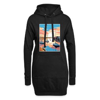 Poole Harbour England Vintage Reiseposter WPA - Hoodie-Kleid - Schwarz - Vorne