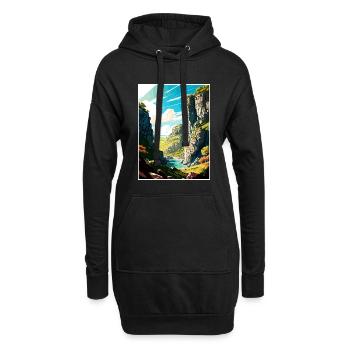 Cheddar Gorge England Vintage Reiseposter WPA - Hoodie-Kleid - Schwarz - Vorne